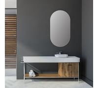 Miroir décoratif Talos Picasso Miroir noir 50x90 cm - avec cadre en aluminium de haute qualité pour une ambiance intemporelle - miroir de salle de bain et miroir mural parfaits