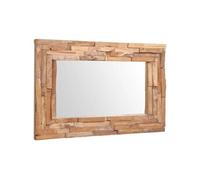 vidaXL Miroir décoratif Teck 90 x 60 cm Rectangulaire