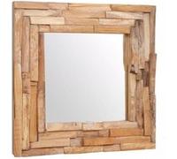 Miroir décoratif - - 60 x 60 cm - Teck - Carré - Intérieur