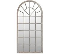 vidaXL Miroir décoratif 90 x 45 cm – Fer vintage – Couleur sable – Mural suspendu
