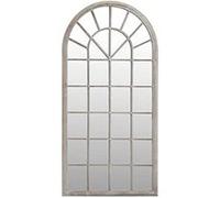 vidaXL Miroir décoratif 90 x 45 cm – Fer vintage – Couleur sable – Mural suspendu