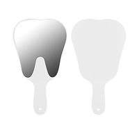 Miroir Dentaire,25 x 13 5cm Miroir à Main Miroir en Forme de Dents Disponible en résine Verre Miroir de Maquillage à Main pour la Maison ou la dentisterie