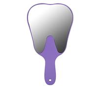 Miroir dentaire portable, miroirs en forme de dent, design mignon avec poignée, accessoire dentaire pour femmes, hommes et enfants (Púrpura)