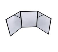 Miroir d'entraînement à trois côtés pour tours de magie - Grand miroir d'entraînement pliable en PVC A4 - Idéal pour la manipulation de pièces de monnaie et de cartes - Accessoire de tour de magie