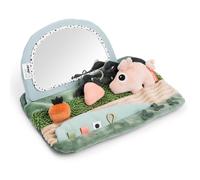 Done by Deer - Miroir d'éveil Tummy Time Tiny Farm - Jouet sensoriel, hochet, textures - Vert