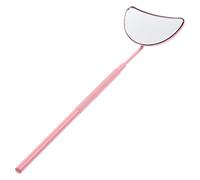 Miroir d'inspection de cils en verre transparent pour extensions de cils - Miroir de poche pour cils - En forme de demi-lune - Petit miroir