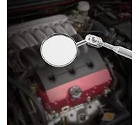 Miroir d'inspection rond télescopique outil rétractable avec poignée pour mécaniciens et voitures (50 x 600 mm)-Petit Telescopique