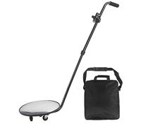 Miroir D'inspection Sous Voiture, Miroir de sécurité de 30cm de Diamètre avec Roues et Lumière pour Mécanicien Automobile