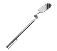 Miroir d'inspection télescopique - miroir à LED rotatif rétractable à 360 ° pour le travail de précision | Déplacements en acier inoxydable réglable, conception elliptique pliable, outil utile de