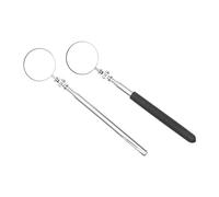 Miroir D'inspection Télescopique Pliable 2 Pièces Outil De Vérification Des Pour Extensions De Matériau Robuste Facile À Transporter