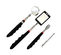 Miroir d'inspection télescopique pour voiture - Outil d'inspection éclairé pour voiture avec tête pivotante - Pour SUV, berline, camion, camion, maison, entretien
