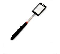 Miroir d'inspection télescopique rotatif à 360° pour outil de réparation automobile avec tête magnétique et LED lumineuse (miroir carré)