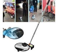 Miroir d'inspection télescopique sous véhicule, Miroir de sécurité Rond en Acrylique avec Roues et lumière LED, Miroir d'inspection Extensible/Miroir Convexe de 30 mm pour ateliers Automobiles, méca