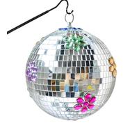 Miroir Disco Sphère - Ornement de Miroir Suspendu Extérieur de 8 Pouces, Décoration Boule de Fête Réfléchissante | Décoration D'éclairage de Scène DJ Club pour Bar Evénement Setup Party Glow Intérieur