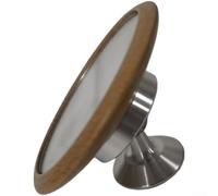 Miroir d'observation pour cafetière expresso avec fond en alliage et cadre en bois pour visualisation multi-angles du débit (argent)