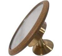 Miroir d'observation pour cafetière expresso avec fond en alliage et cadre en bois pour visualisation multi-angles du débit (doré)