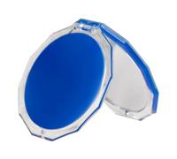 Miroir double face grossissant x 7 - Convient pour les sacs à main, les voyages et l'application détaillée du maquillage, bleu, Beauté de masse