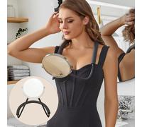 Miroir double face pour voir l'arrière de la tête, grande taille à 360 °, miroir réglable mains libres, visualisation standard et grossissement x5 pour homme et femme, bras du miroir flexible autour