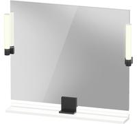 Miroir Duravit Sivida, noir diamant mat, 850 x 36 x 650 mm, lampe à poser,