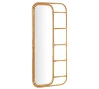 Miroir Échelle Déco en Rotin "Ellen" 180cm Naturel