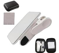 Miroir Effet Lens,Smartphone Camera Mirror Reflection Clip,Clip De Téléphone Mobile Portable,avec Sac De Rangement,Capturez Les Réflexions Époustouflantes,adaptées Aux Vidéos De Photographie De Voyage