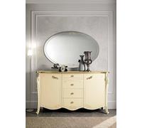 Miroir élégant Beige Style Art déco Salon Miroir mural Meubles de luxe Nouveau