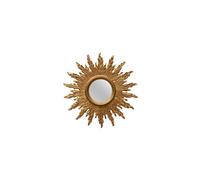 Miroir en bois de manguier doré, rond, à fixer - Chehoma, Doré - Ø63x2 cm