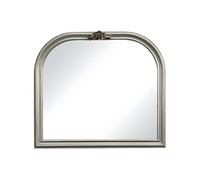 Miroir en bois de paulownia - L. 90 x H. 81 cm - Argenté - IZEY