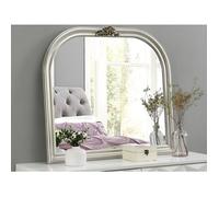 Miroir en bois de paulownia - L. 90 x H. 81 cm - Argenté - IZEY