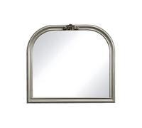 Miroir en bois de paulownia - L. 90 x H. 81 cm - Argenté - IZEY