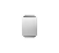 Miroir en bois gris, carré, miroir biseauté, à fixer, montable horizontal/vertical - House Doctor, Deco - 45x1x70 cm