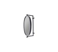 Miroir en fer doré, rond, à fixer, inclinable - White Label, Lara - Ø48 H31 cm
