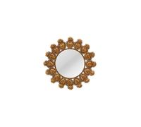 Miroir en fer or, conique, à fixer - Chehoma, D'ex-voto - 41x41x1 cm