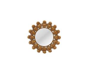 Miroir en fer or, conique, à fixer - Chehoma, D'ex-voto - 41x41x1 cm