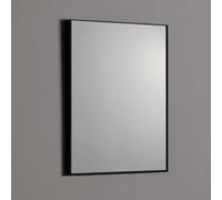 MIROIR EN FIL DE FER POLI 50X70 RÉVERSIBLE AVEC BORDURE NOIRE MATE