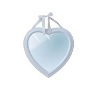 Miroir en forme de coeur blanc