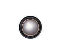Miroir en MDF noir, rond, finition dorée, à fixer - Chehoma, Bord - Ø43x2 cm