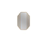 Miroir en métal doré, rectangulaire, multiface, à fixer - Chehoma, Doré - 64x3x90 cm