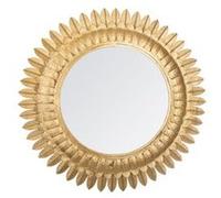 Miroir en metal forme rond laque or - Dim : L.70 x l.2,5 x H.70 cm -PEGANE- miroir G