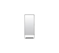 Miroir en métal noir, grand, rectangulaire, avec étagère, à fixer - House Doctor, Chic - 45x7x110 cm
