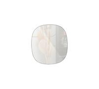 Miroir en métal noir, ovale, structure fine, cadre très fin, plaque de suspension, à fixer - Woood, Philou - 55x1x60 cm