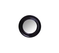 Miroir en métal noir, rond, convexe, à fixer - Chehoma, Noir - Ø58x2 cm