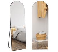 HomCom Miroir pleine longueur 50 x 150 cm sans cadre – sur pied ou mural, noir