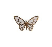 Miroir en résine doré, forme papillon, multiface, à fixer - Chehoma, Papillon - 21x34x3 cm