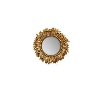 Miroir en résine or, rond, à fixer - Chehoma, Plumage - Ø40 cm H2 cm