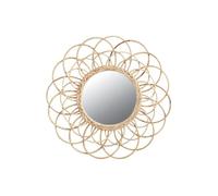AUBRY GASPARD Miroir en rotin Fleur