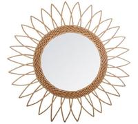 Miroir en Rotin ""Pointe"" 50cm Beige