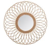 Miroir en Rotin ""Rosace"" 58cm Beige