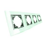 Miroir encastré en Verre Naturel, Cadre à 4 éléments horizontaux, idéal pour décorer et agrandir des espaces.