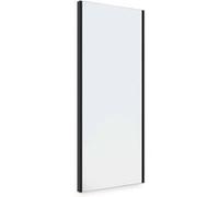 Emuca Miroir extractible pour armoire 340 x 1000 mm peint en noir texturé acier, plastique et verre